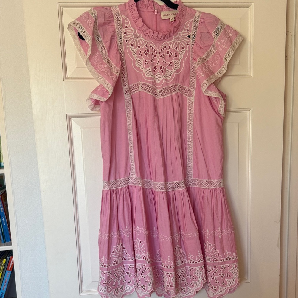 Charming Pink Eyelet Kids Dress